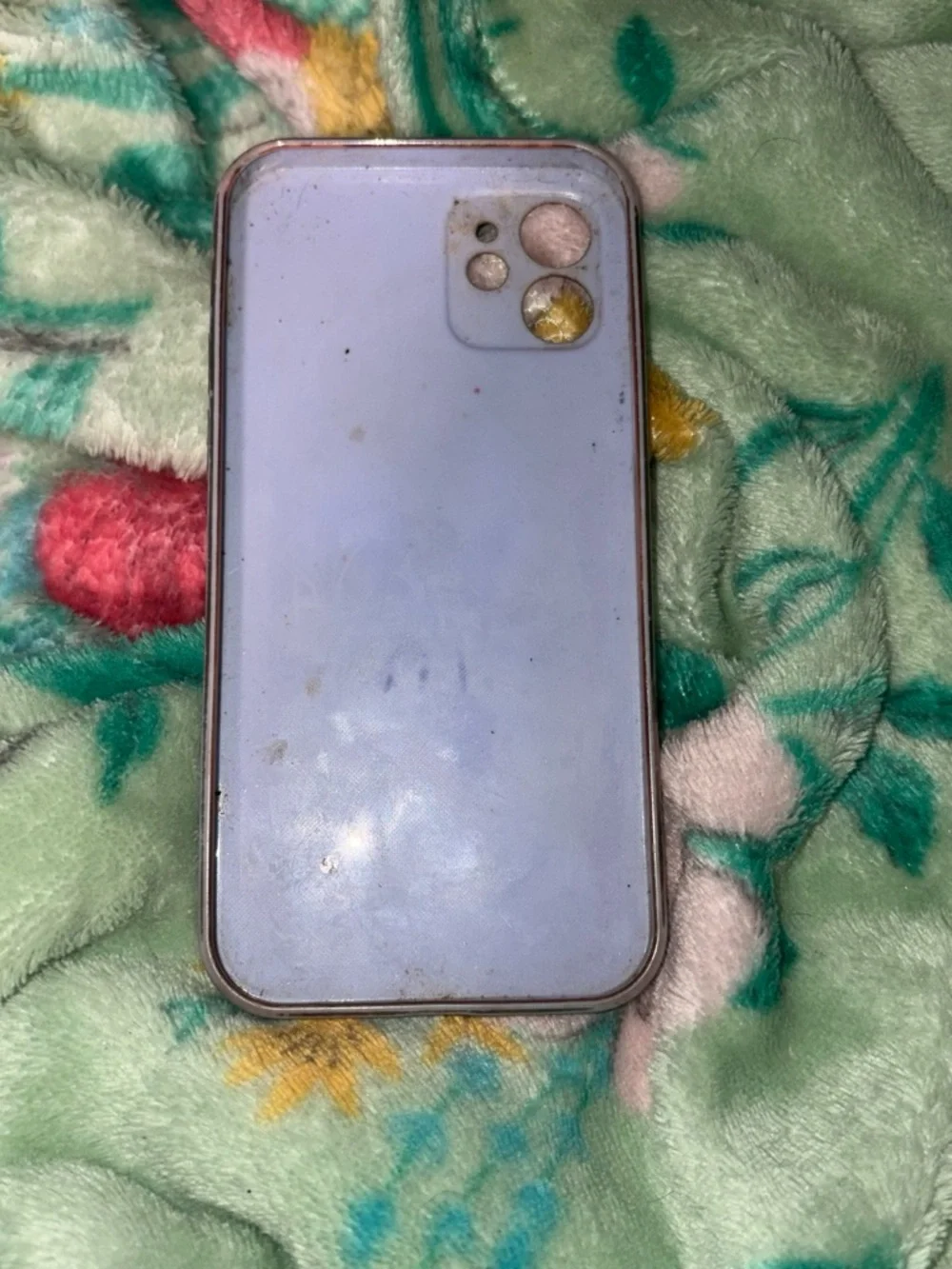SHEIN Purple Bunny Phone Case with Gold Trim
